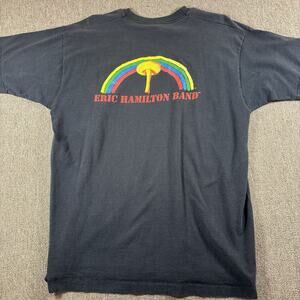 Vintage Eric Hamilton Men’s Concert T-shirt Black XL Si Gel Stitch